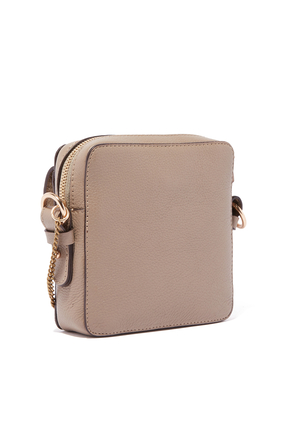 JOAN GRAINED CALF LEATHER & SUEDE CROSSBODY BAG:Grey:One Size